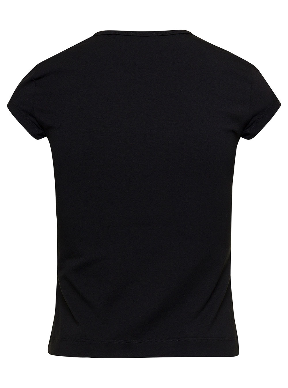 T-Angie Black Cotton Elastane Tshirts And Polo Shirts