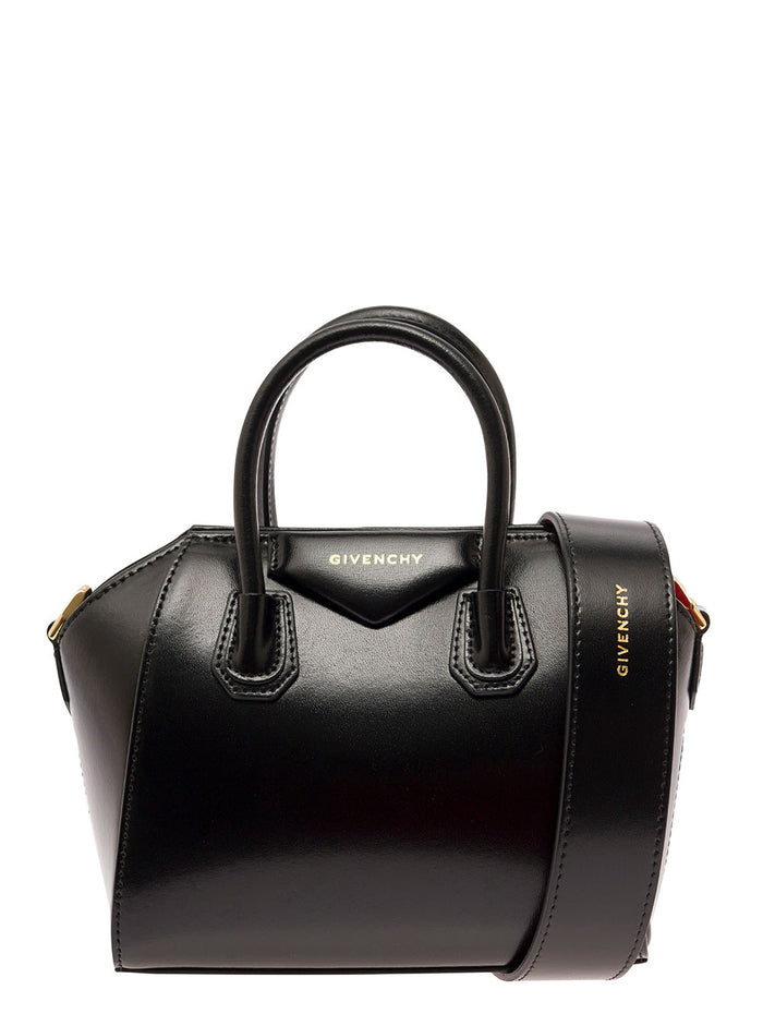 Antigona Toy Handbag Leather Woman Black Calf Hand Bags
