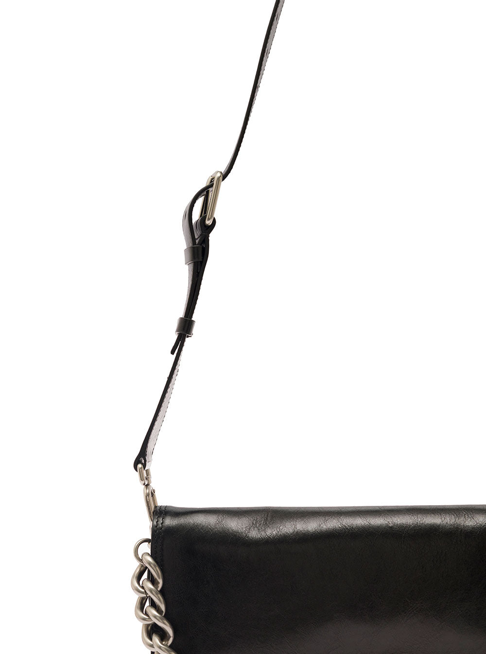Flap Bb Soft Media Black Shoulder Bag With Logo Detail Leather Woman Calf