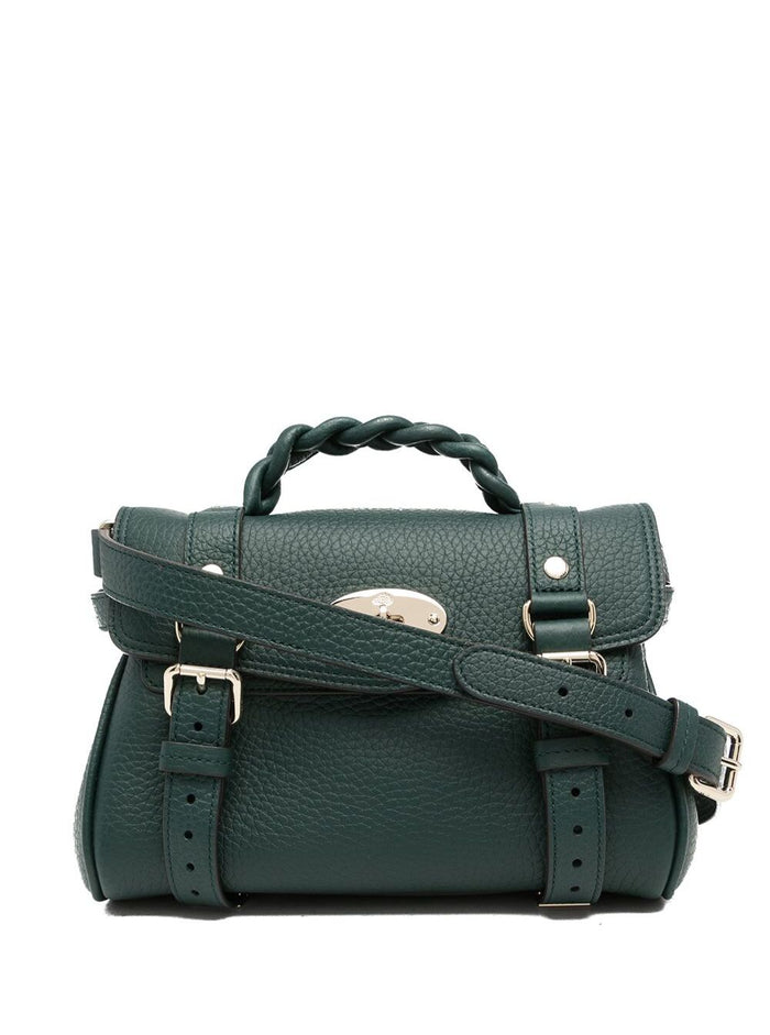 Mini Alexa Green Leather Crossbody Bag Bovine Hand