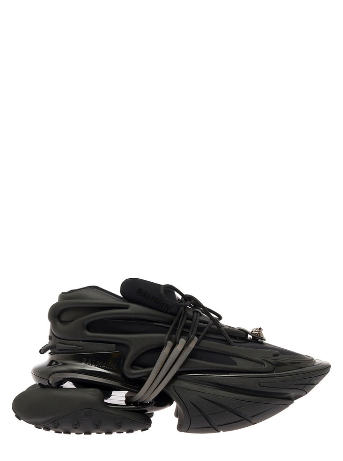 Unicorn Black Low Top Sneakers Leather Man