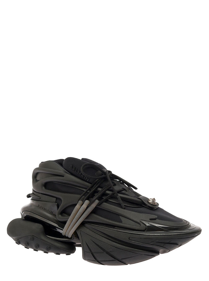 Unicorn Black Low Top Sneakers Leather Man
