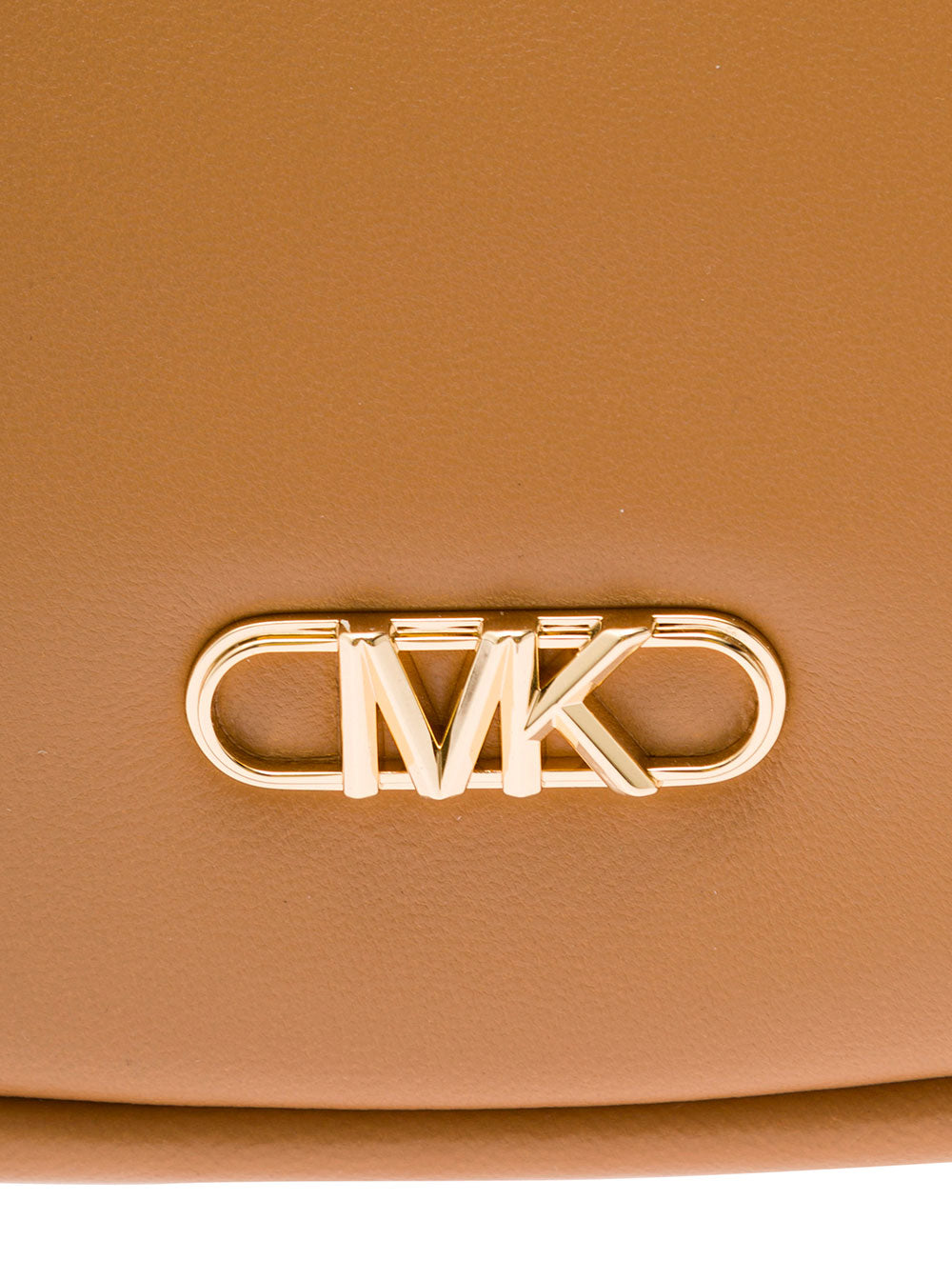 Kendall Beige Shoulder Bag With Metallic Logo Leather Woman Crossbody