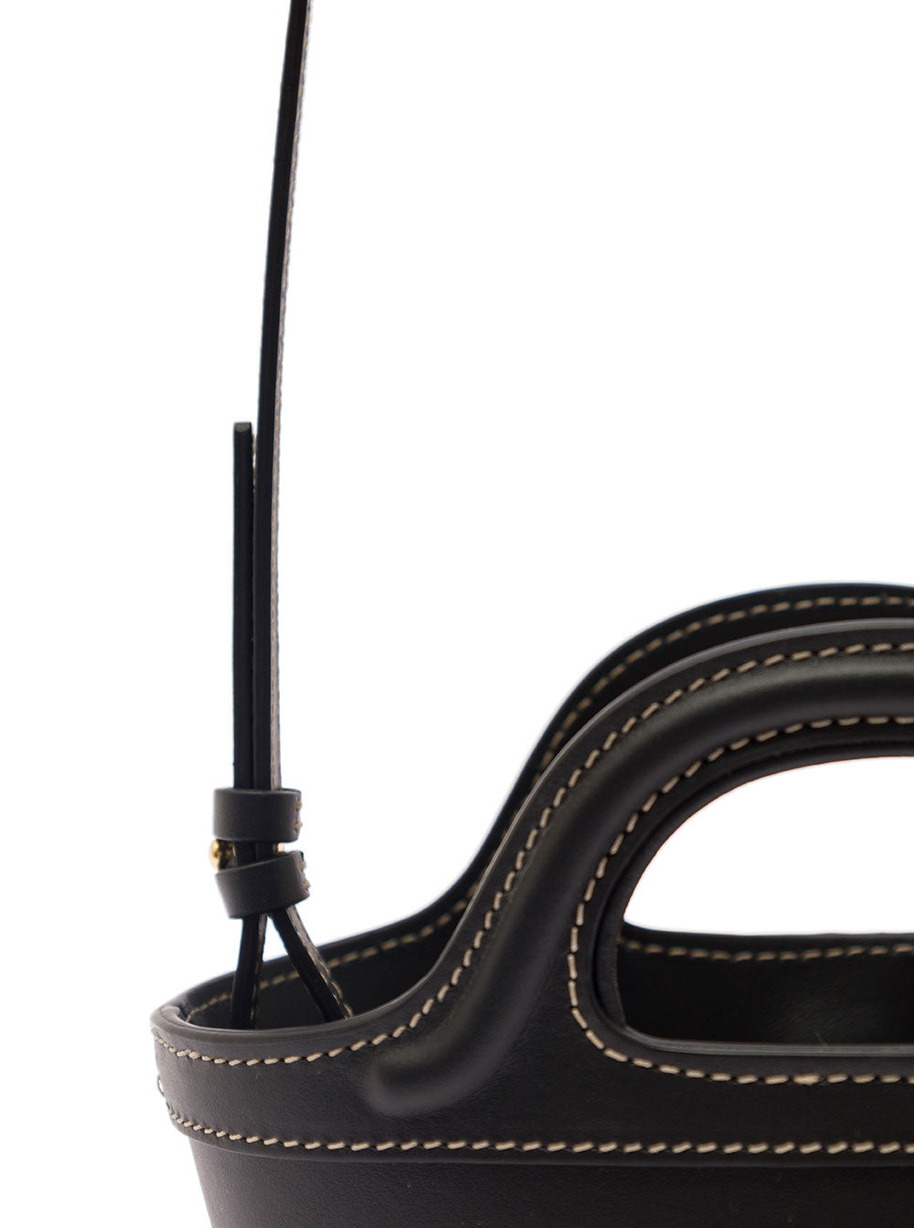 Black Tropicalia Hand Bag With Logo And Embossed Details Leather Woman Calf