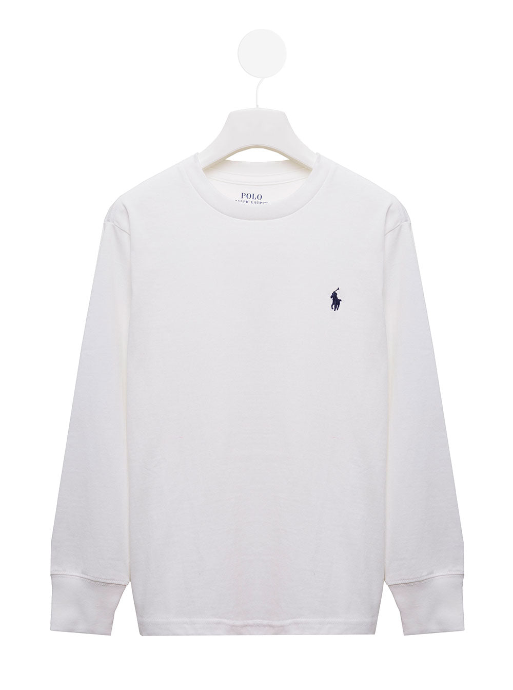 White Cotton Long-Sleeved Shirt With Logo Polo Ralph Lauren Kids Boy Jersey