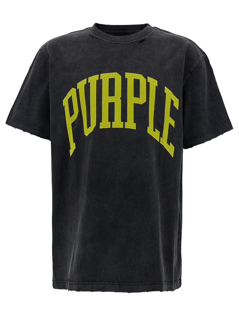 Black T-Shirt With Logo Print At The Front Jersey Man 100 % Cotton Tshirts And Polo Shirts