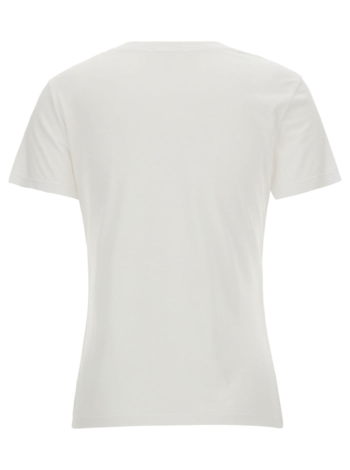 Annise White Crewneck T-Shirt Cotton And Micro Modal Woman Supima Tshirts Polo Shirts