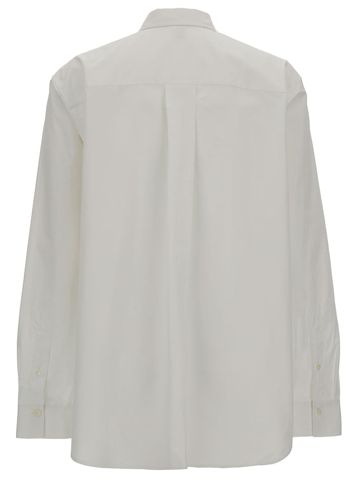 Signature Shirt White Cottone Man Organic Cotton And Blouses