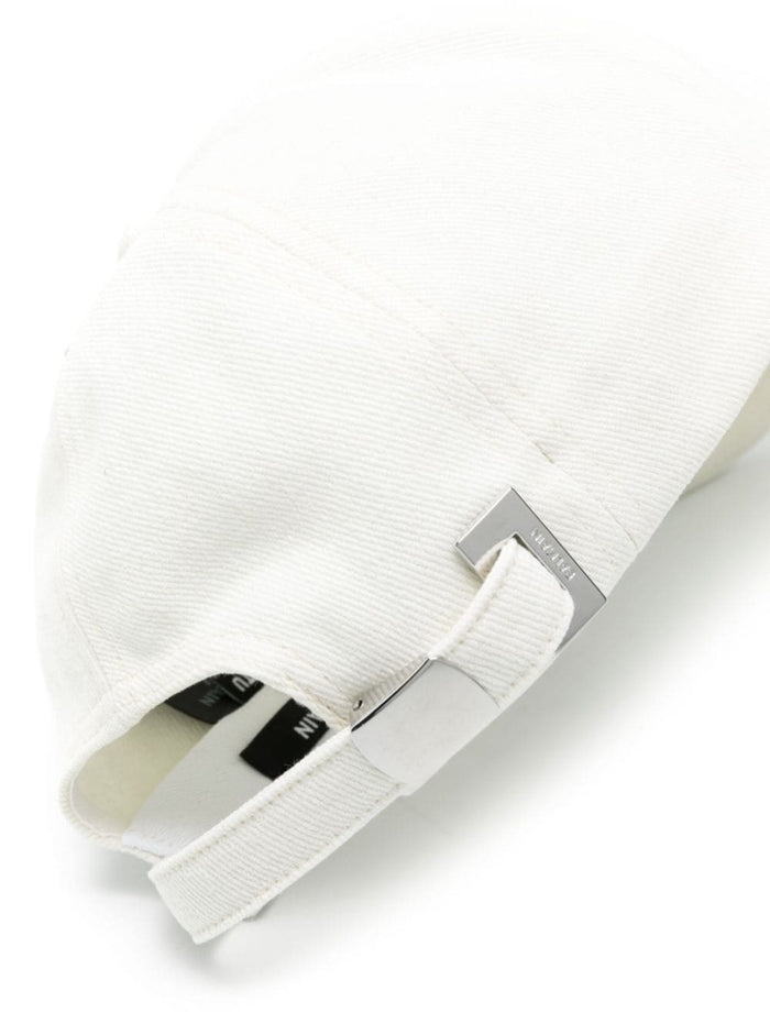 White Baseball Cap With Logo Cotton Man Hats And Gloves