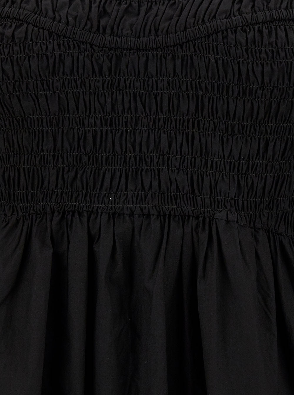 Black Maxi Dress With Balloon Sleeves Cotton Woman Organic Long