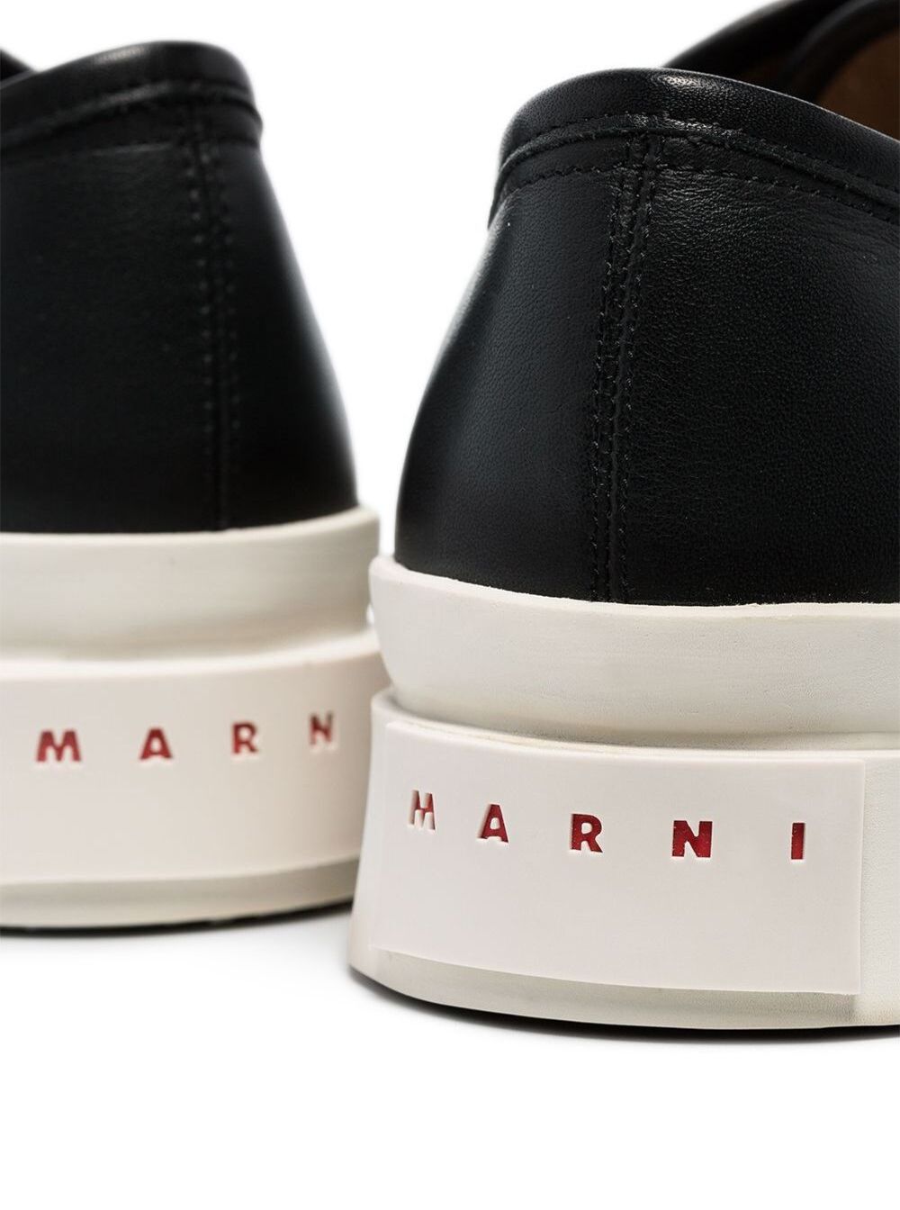 Black Sneakers With Oversized Platform Leather Woman Calf