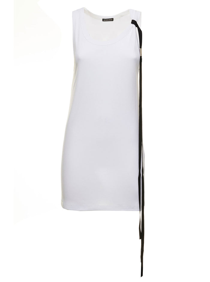 Ann Demeulemeester Womans Seva White Cotton Tank Top