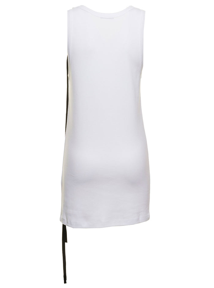 Ann Demeulemeester Womans Seva White Cotton Tank Top