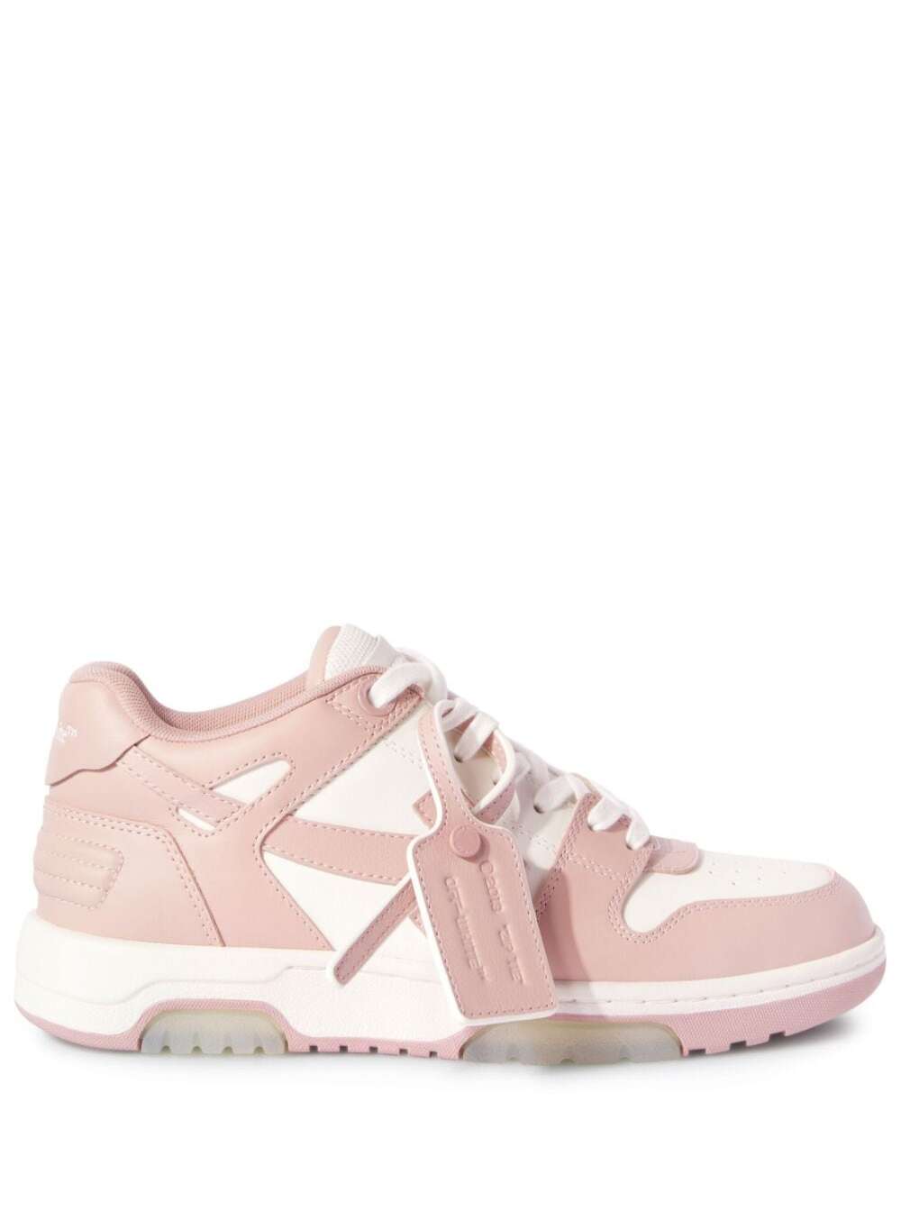Out Of Office Pink Leather Polyester Sneaker