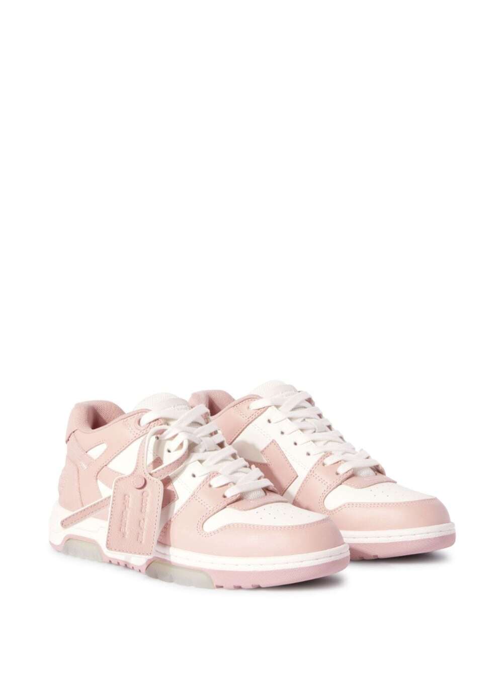 Out Of Office Pink Leather Polyester Sneaker