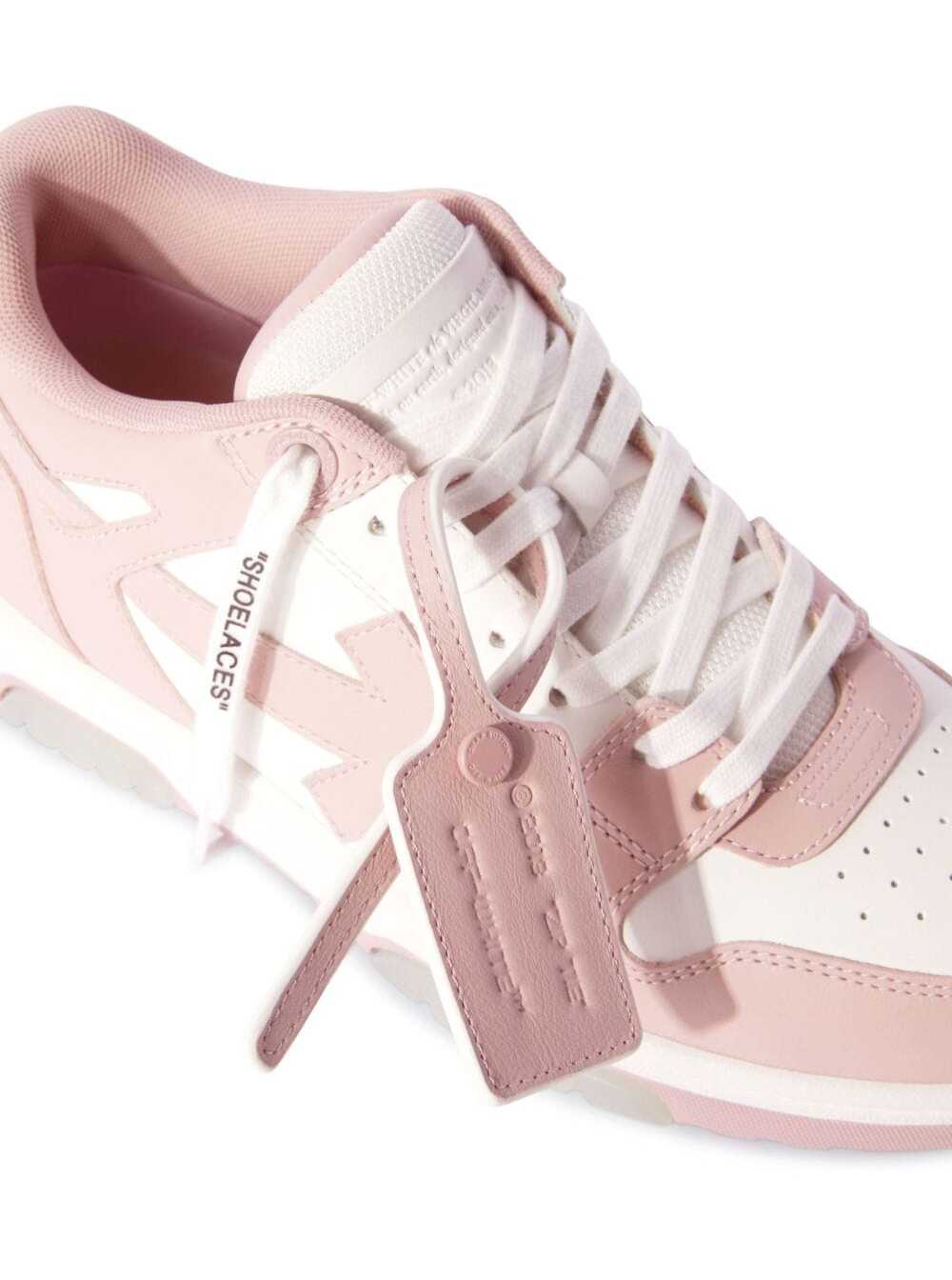 Out Of Office Pink Leather Polyester Sneaker