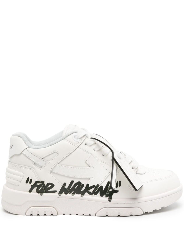 Out Of Office For Walking White Leather Polyester Sneaker