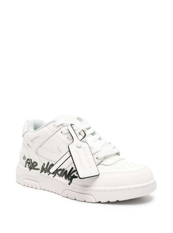 Out Of Office For Walking White Leather Polyester Sneaker