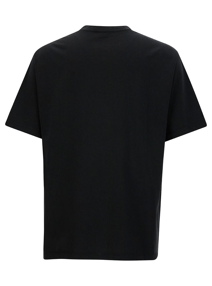 Black T-Shirt With Western Graphic Print Cotton Man Tshirts And Polo Shirts