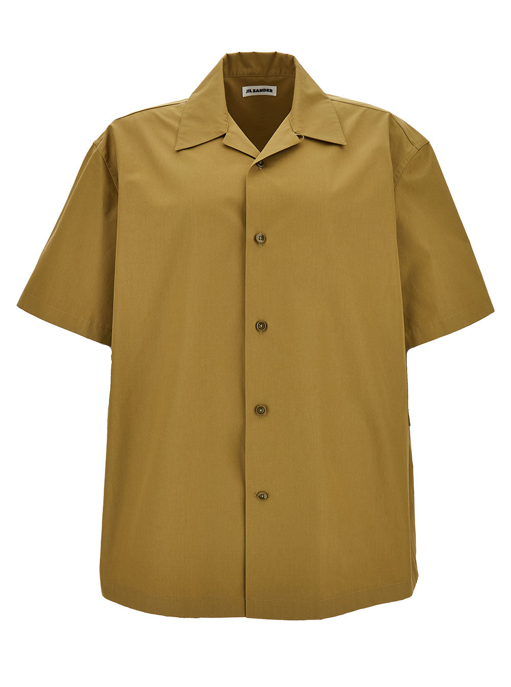 Mustard Yellow Bowling Shirt Cotton Man Beige And Blouses