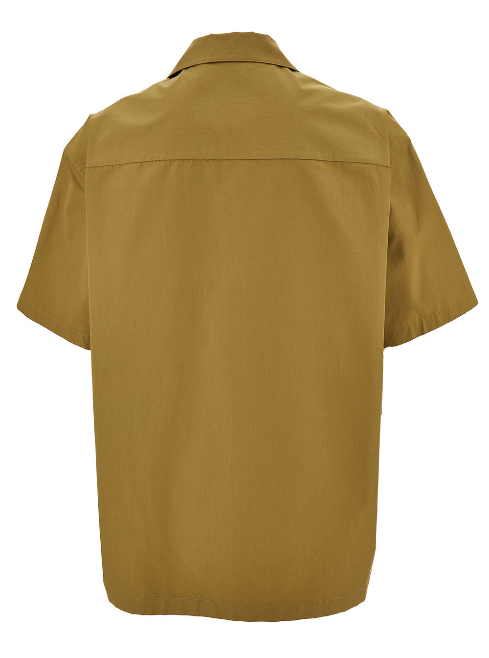 Mustard Yellow Bowling Shirt Cotton Man Beige And Blouses