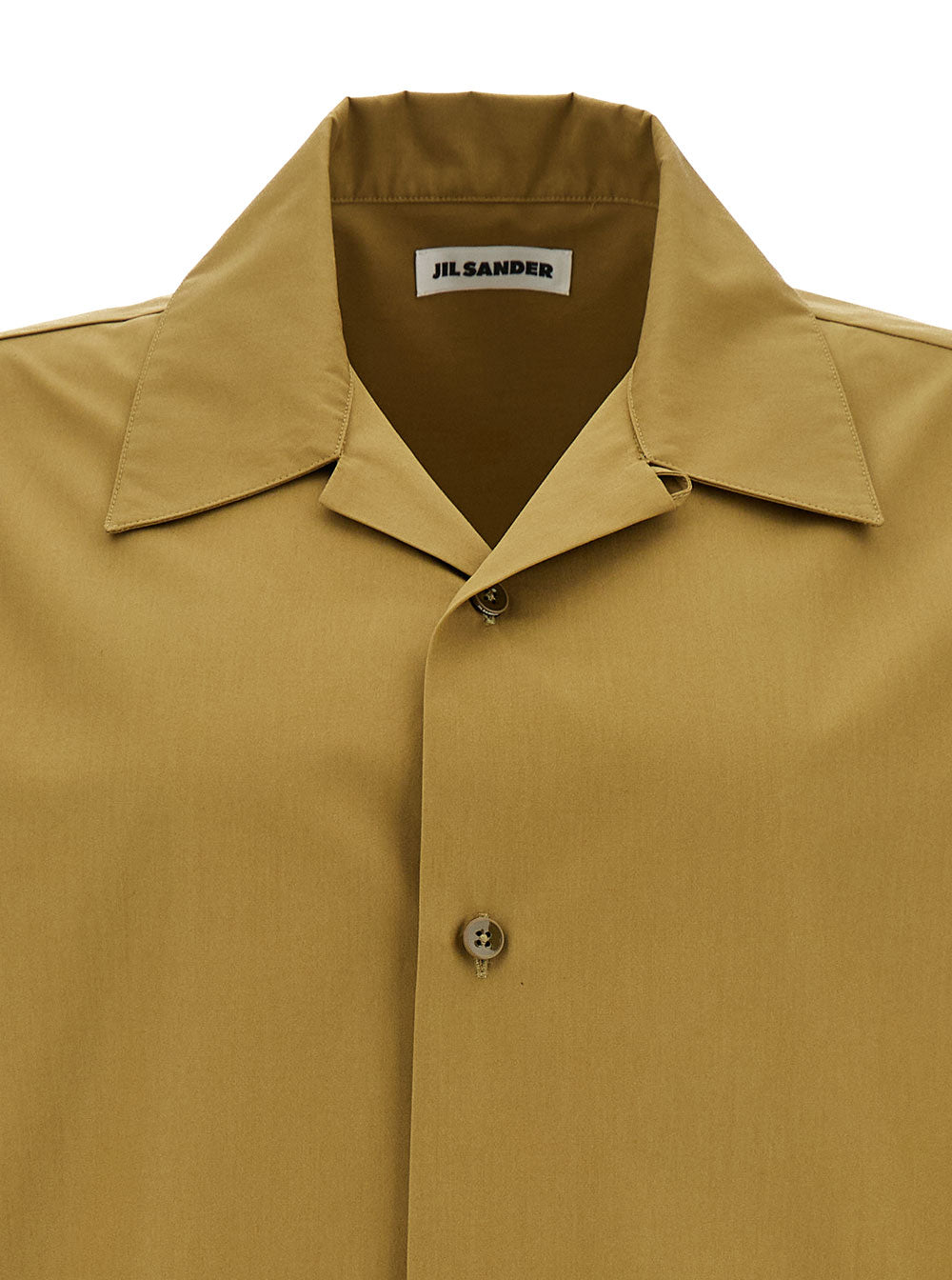 Mustard Yellow Bowling Shirt Cotton Man Beige And Blouses