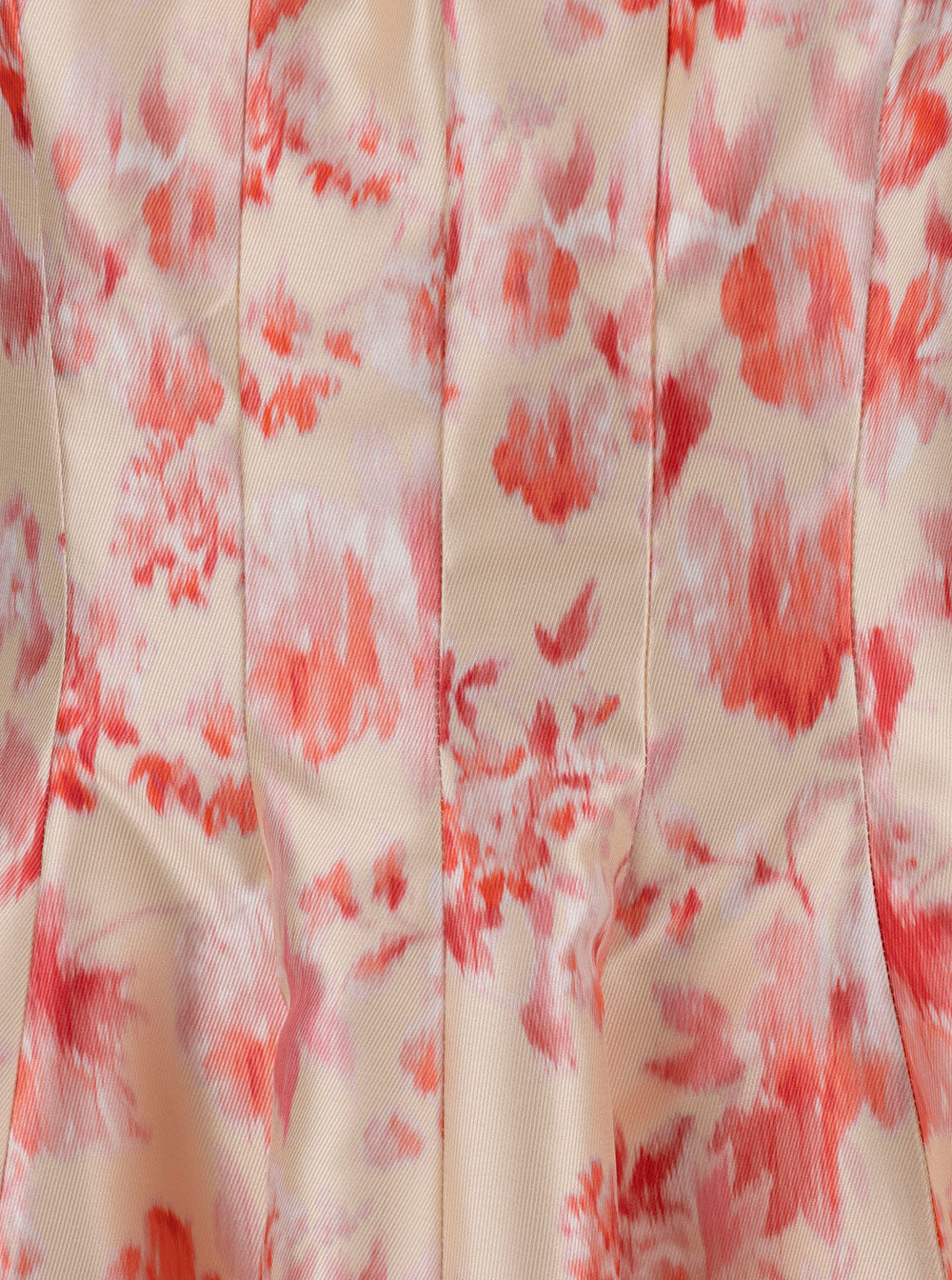 Longuette Pink Dress With Flared Skirt And Floreal Print Duchesse Woman Polyester Long