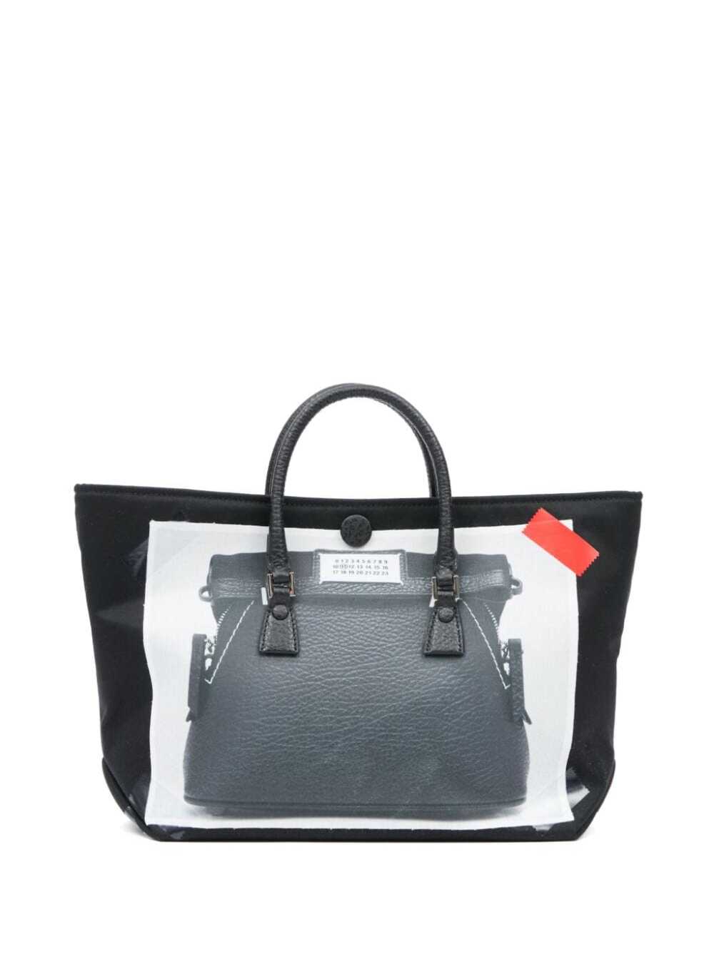 Trompe Lœil 5ac Micro Black Polyester Cotton Tote Bags