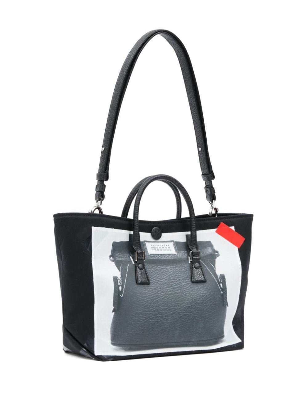 Trompe Lœil 5ac Micro Black Polyester Cotton Tote Bags