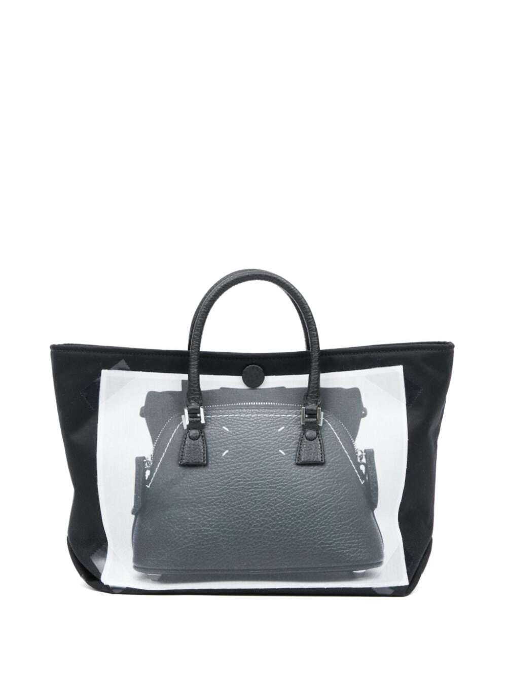 Trompe Lœil 5ac Micro Black Polyester Cotton Tote Bags