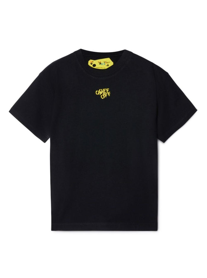 Multi Off Stamp Tee S-S Black Cotton Tshirts And Polo Shirts