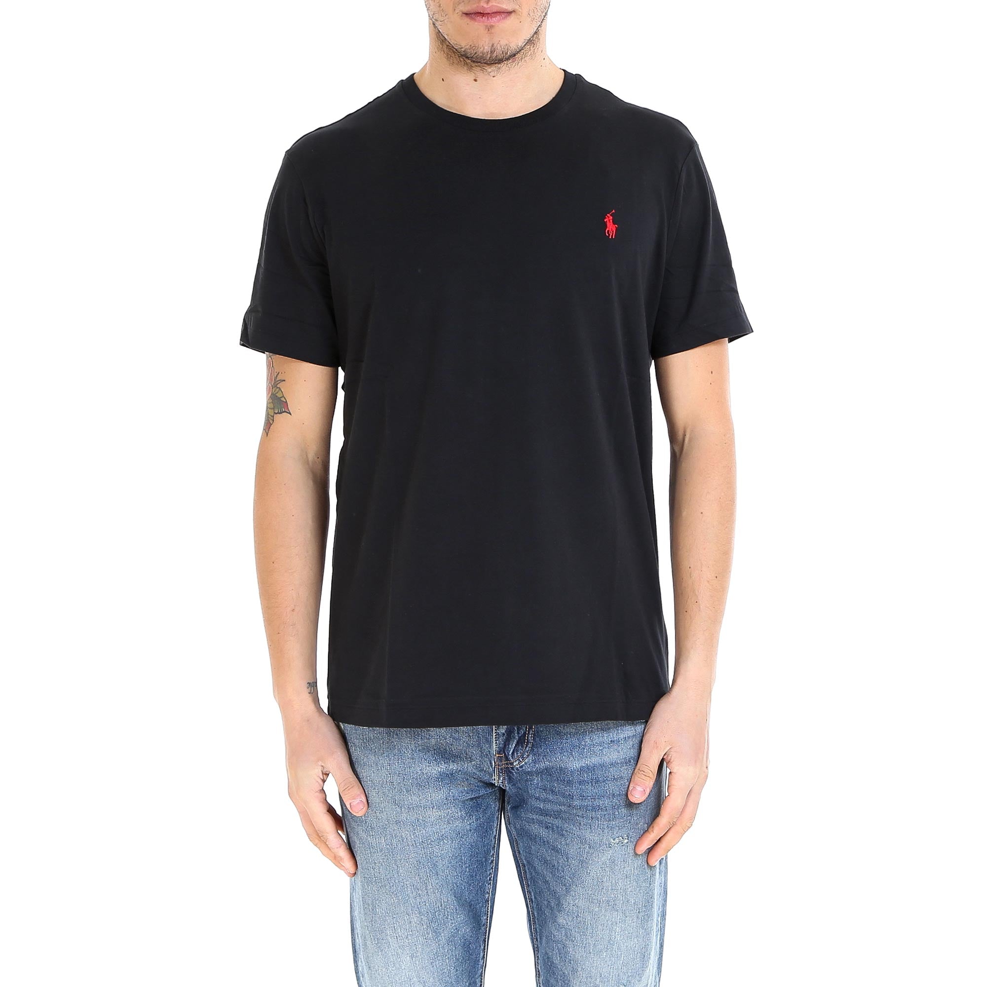 Polo Ralph Lauren T-shirts and Polos Rl Black Cotone