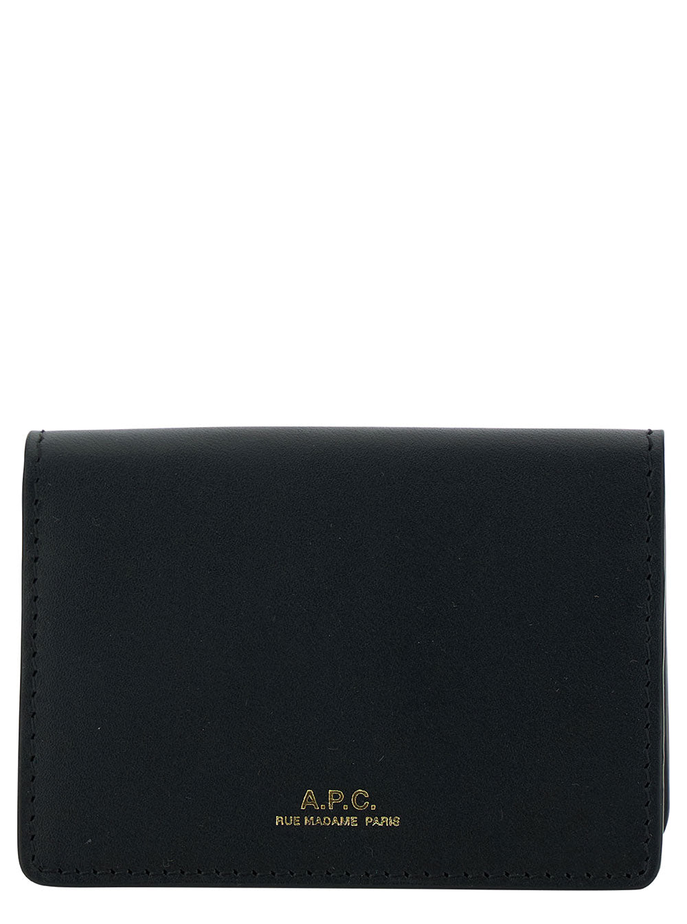 Stefan Black Bi-Fold Wallet With Laminated Logo Leather Woman Cow Products