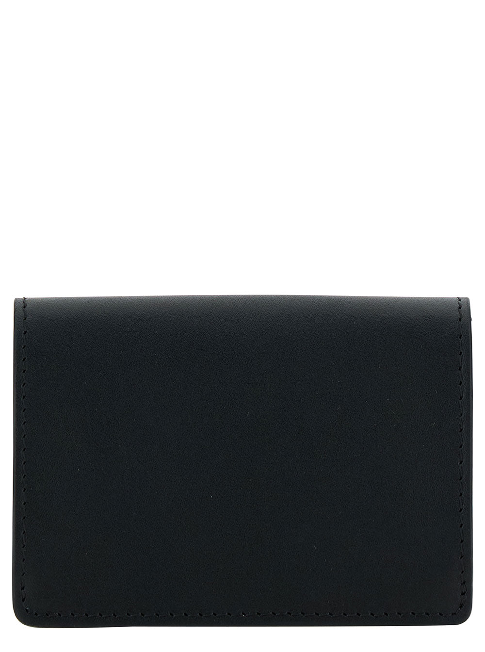 Stefan Black Bi-Fold Wallet With Laminated Logo Leather Woman Cow Products