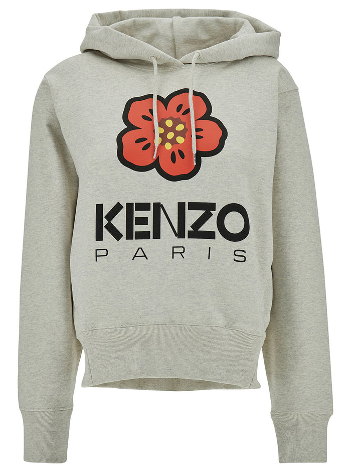 Boke Flower Classic Hoodie Grey Sweatshirts