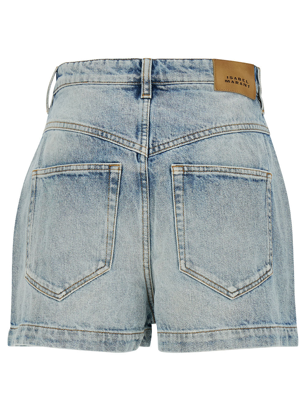 Jovany Light Blue Shorts With Button Closure Cotton Denim Wioman And Bermuda