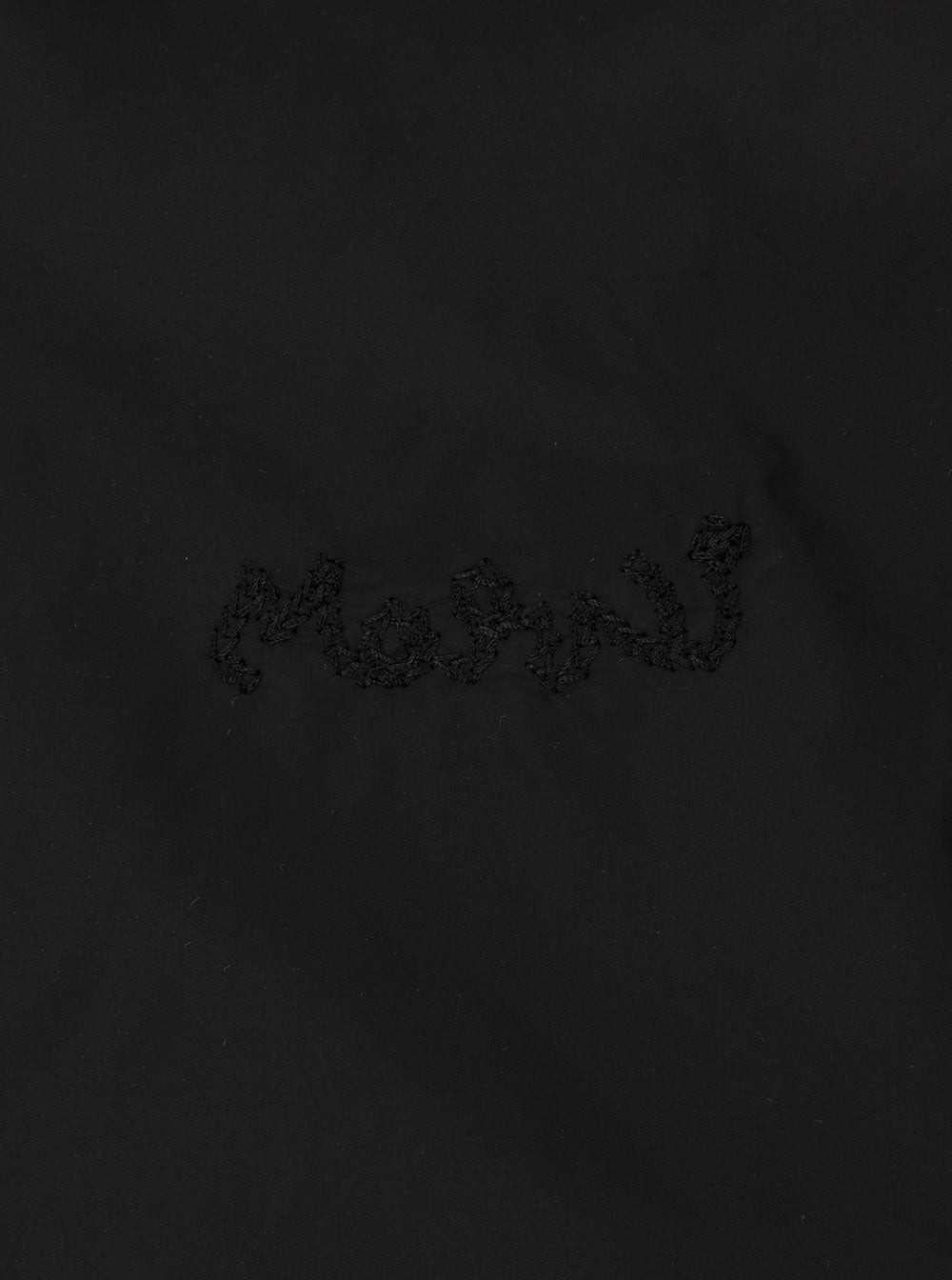 Black Shirt With Tonal Logo Embroidery Nylon Boy Blazers