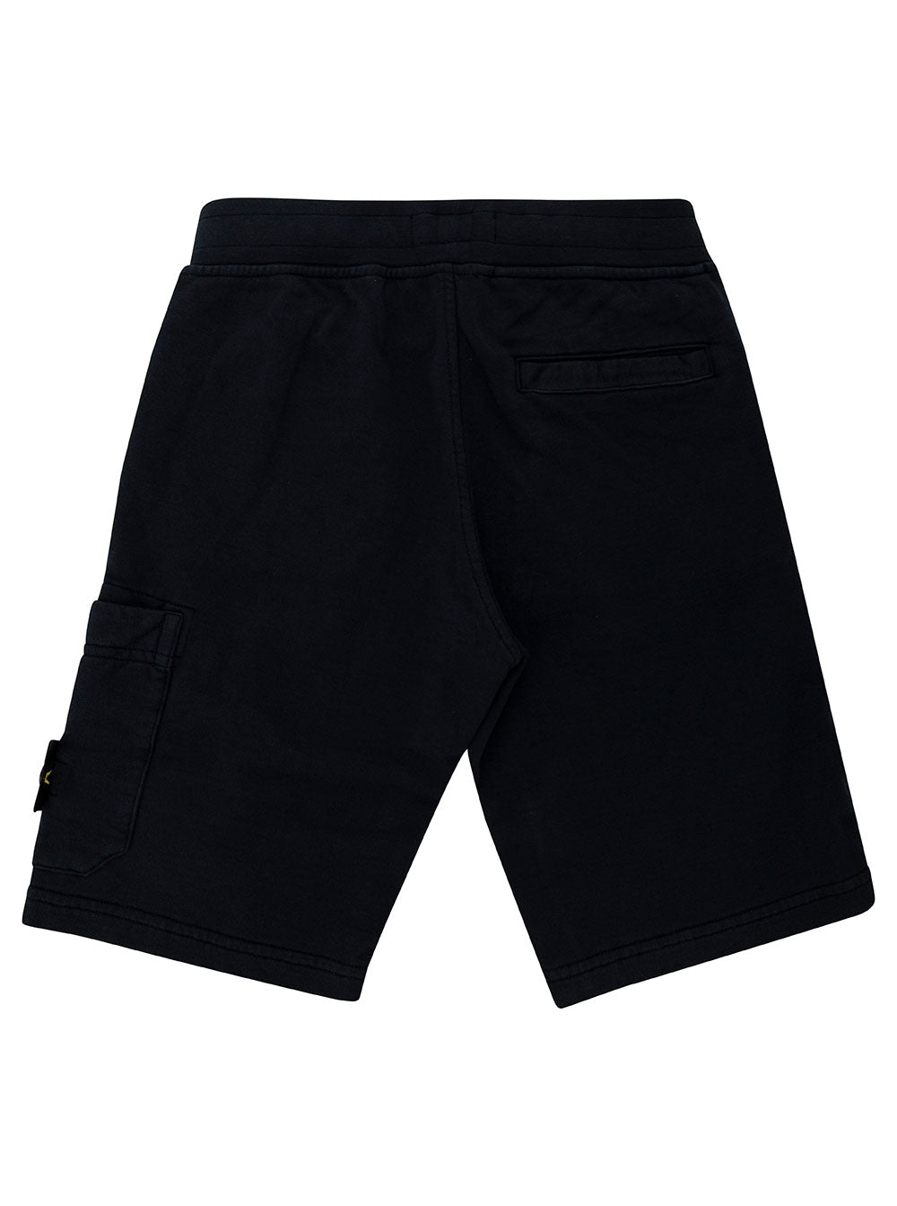Blue Bermuda Shorts With Logo Patch And Pocket Cotton Boy Blu