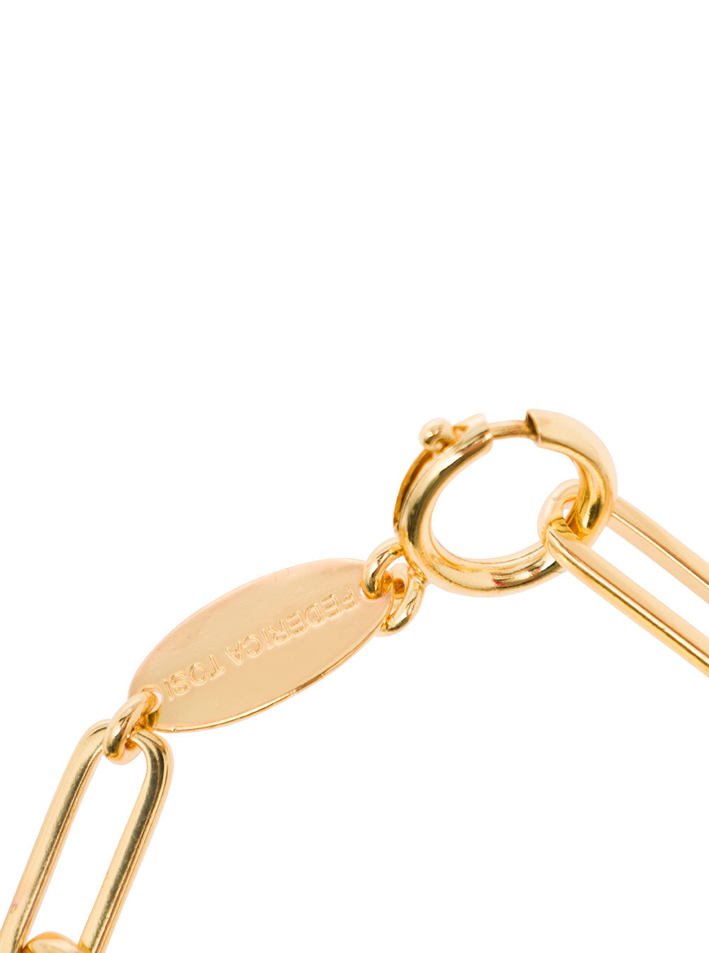 Chain Golden Brass Bracelet Woman Metallic 18k Gold Plated Bronze