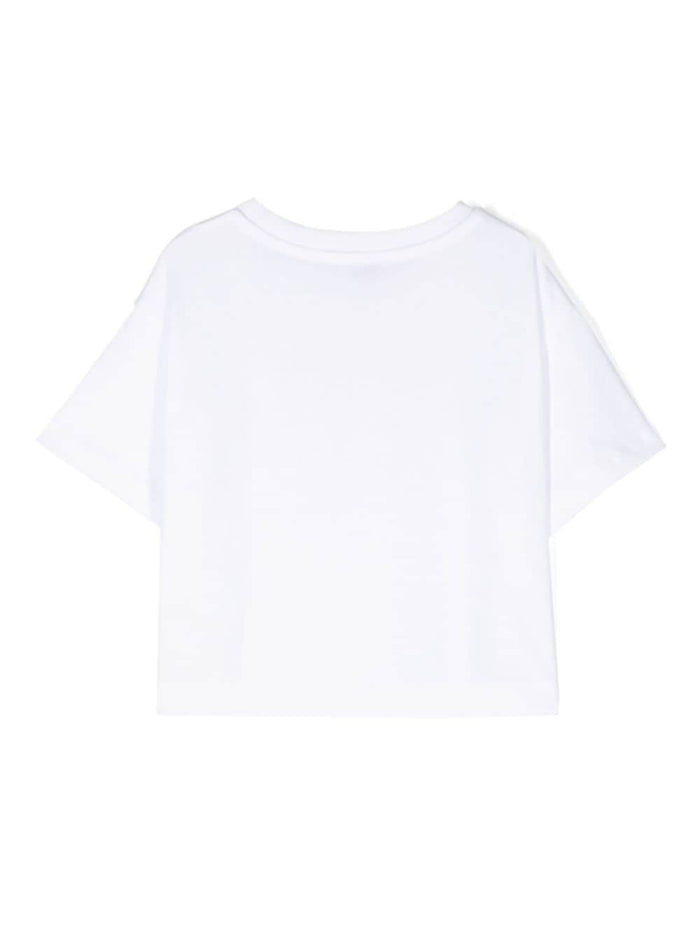 White T-Shirt With Winged Heart Cotton Girl Tshirts And Polo Shirts