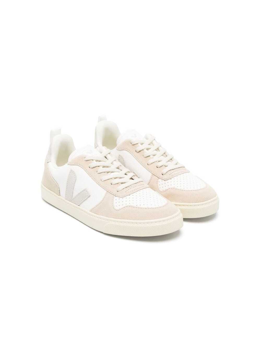 White Sneaker With Pink Inserts Leather Boy Chromefree