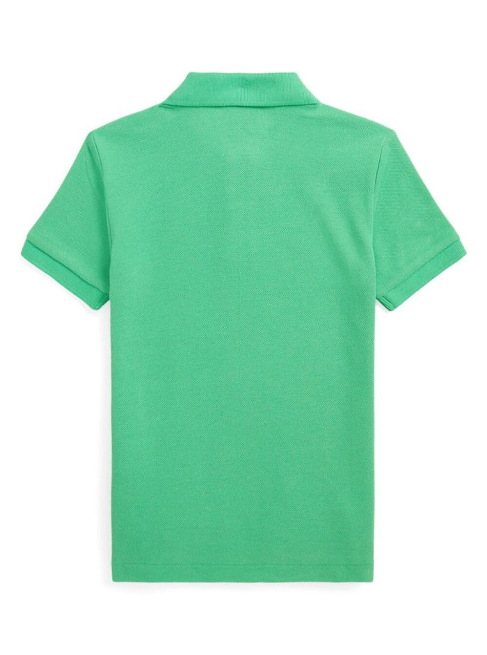 Green Polo Shirt With Logo Cotton Boy Tshirts And