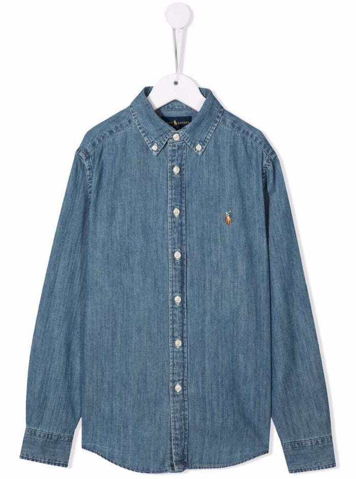 Blue Jeans Shirt Denim Boy Blu Cotton And Blouses