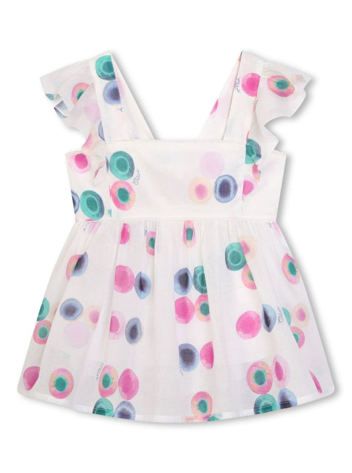 Multicolor Polka Dots Dress Cotton Girl Shirts And Blouses
