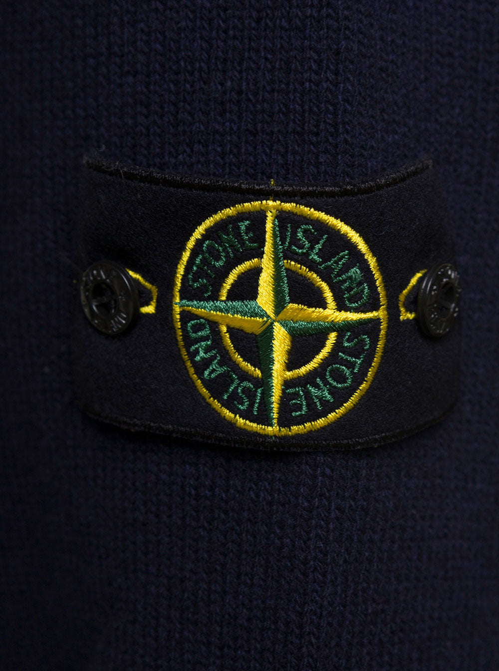 Blue Sweater With Long Sleeves And Side Logo Patch Wool Blend Man Blu Polyamide Jersey