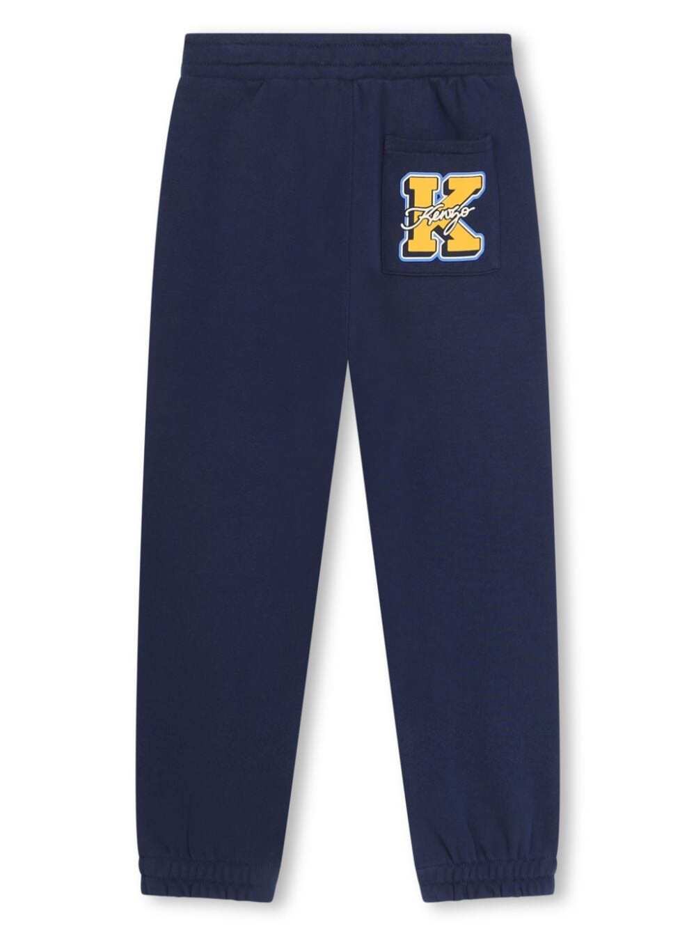 Blue Pants With Drawstring Cotton Boy Blu Trousers