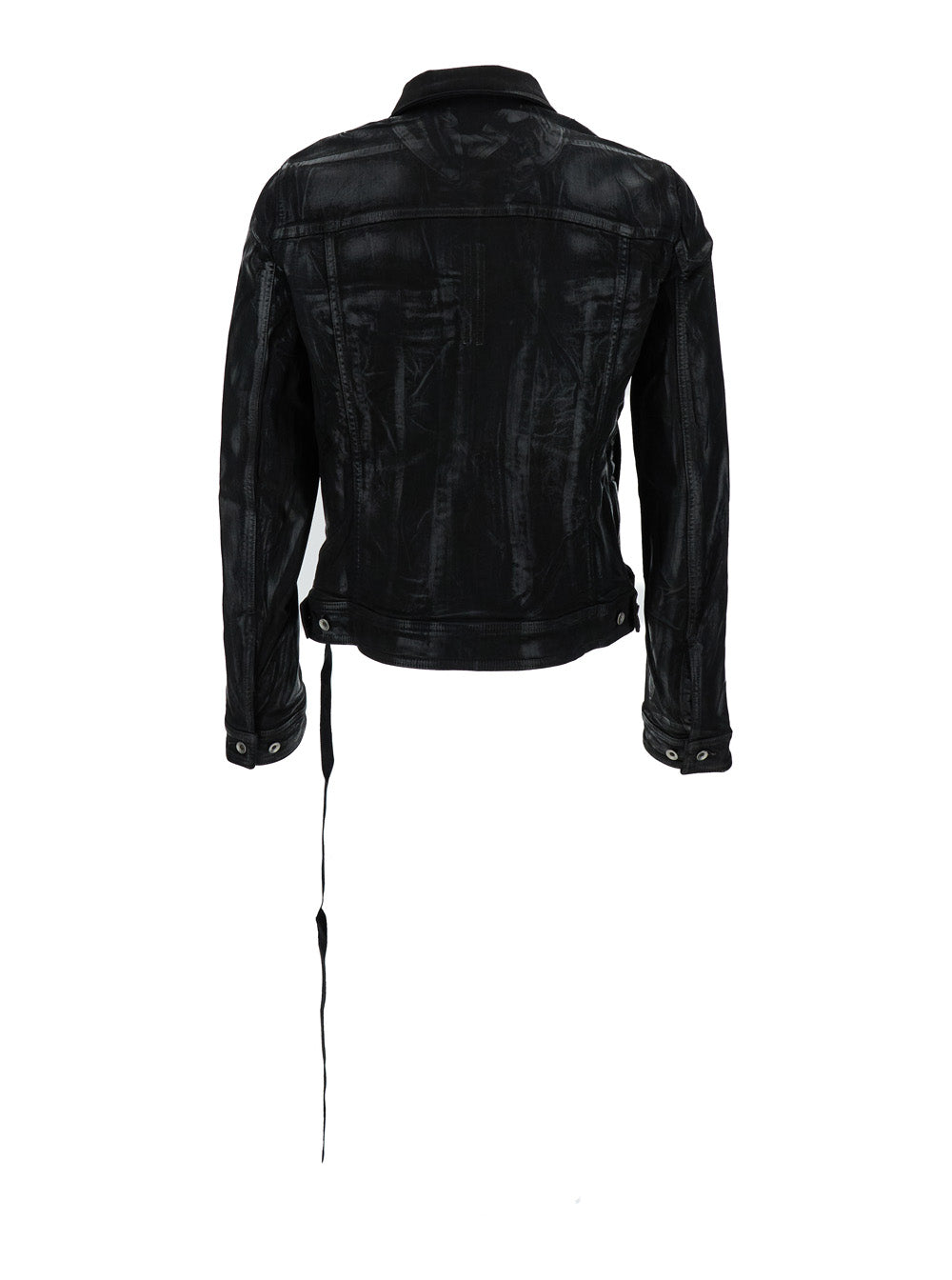 Black Denim Jacket Cotton Blend Man