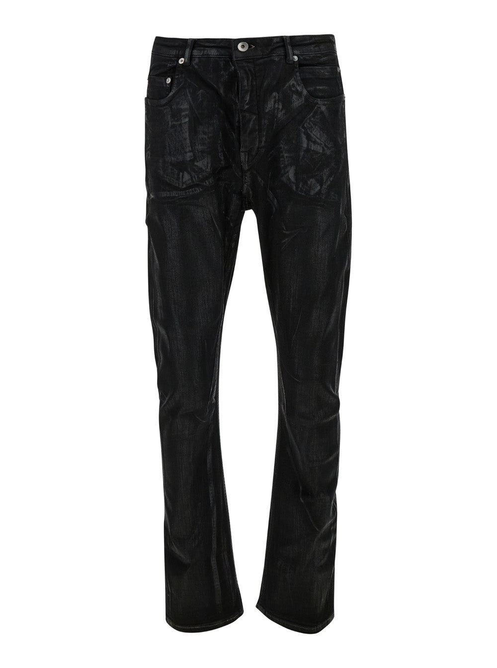 Black Low Waist Jeans Cotton Blend Man