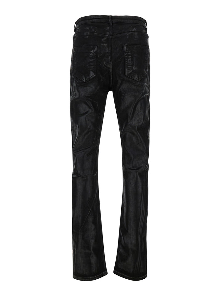 Black Low Waist Jeans Cotton Blend Man