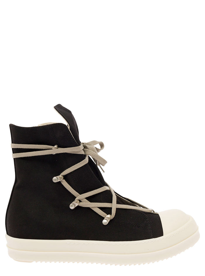 Hexa Black High-Top Sneakers With Phentagon Closure Cotton Man